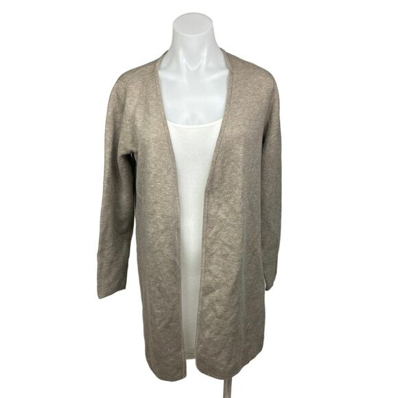 Apt 9 Beige Tan Open Front Long Sleeve Cozy Knitwear Cardigan Sweater Size M - Picture 1 of 7